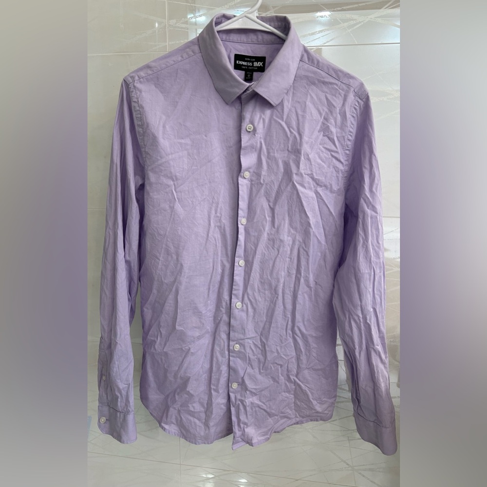 Extra Slim Express 1MX 100% cotton Button Up Dress Shirt